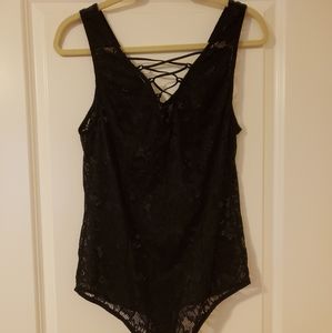 NWOT UNWORN Torrid Black Lace Body Suit